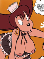 She looked so hot in that maid costume from last halloween