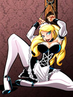 Irresistible hot toon blonde in gorgeous maid uniform teasing on these xxx pics.
