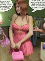 Hot sex 3d orgy in shemale shop
