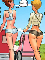 Xxx pics of lusty cartoon schollgirls in tight unoform teasing at school.